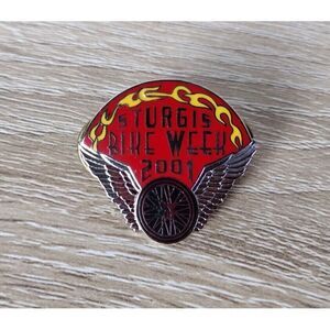 Vintage 2002 Sturgis Rally Bike Week Motorcycle pin Vest Hat Cap HD NOS